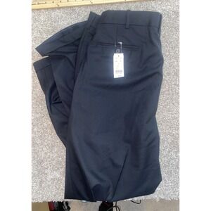 Richards Greenwich Mens Dress Pants 38 (40R) Dark Blue Wool Pleated Trousers NWT